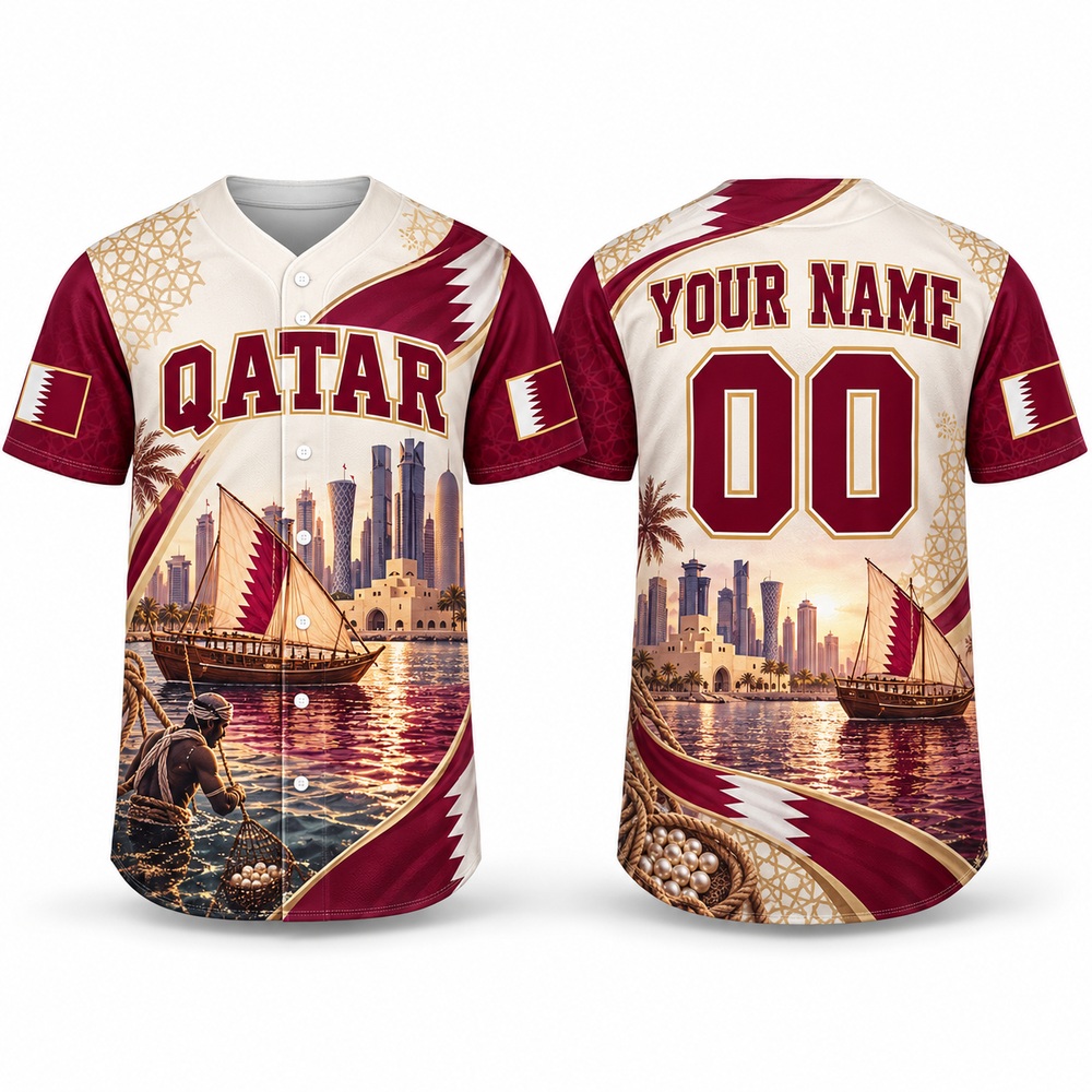 3D Printing Qatar - Camiseta de béisbol con estampado de