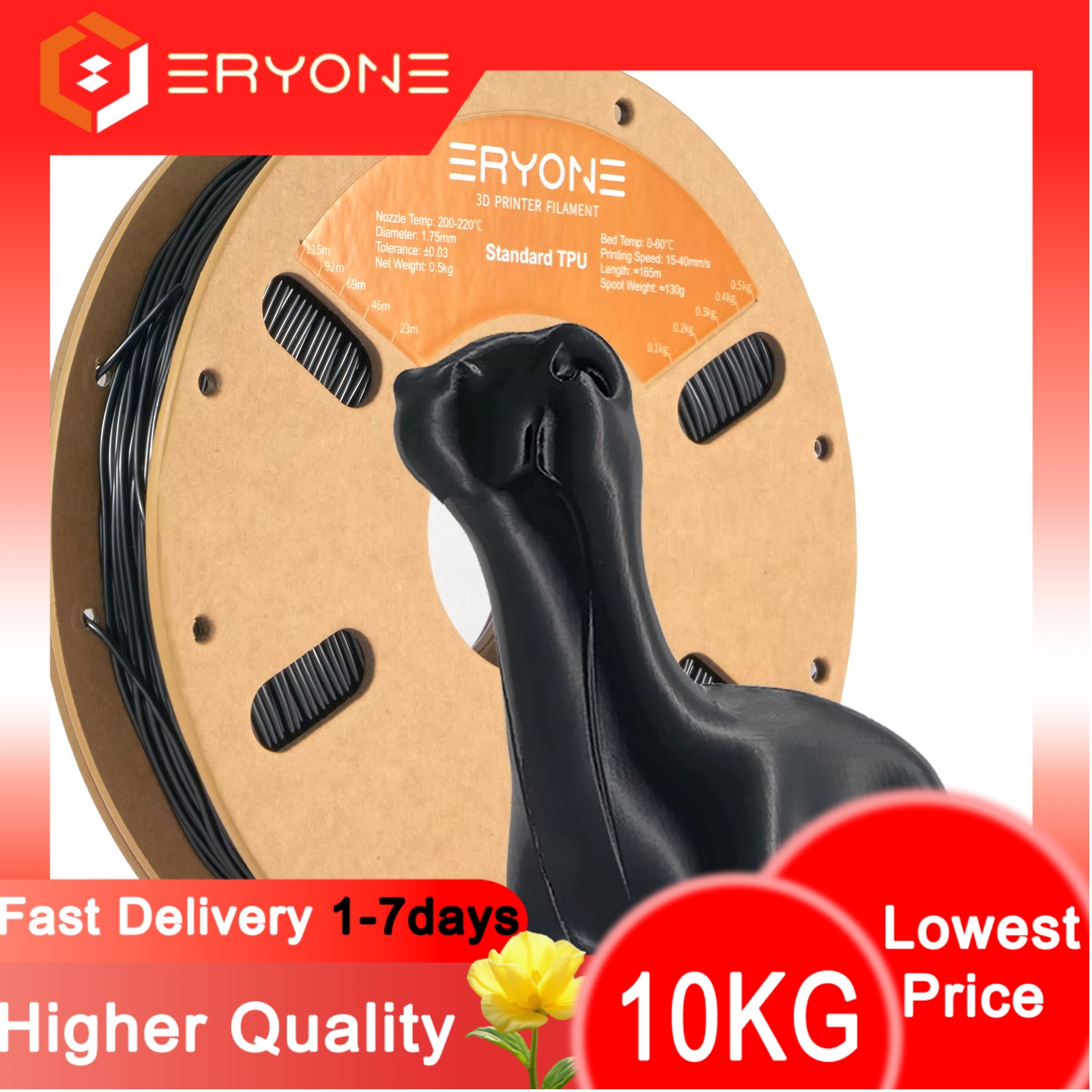 Filamento TPU Flexible Eryone  - 3D Printing Nylon reseña y precio