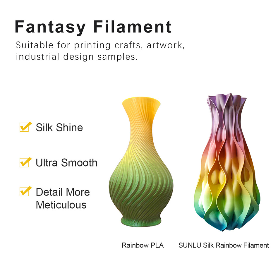 SUNLU-filamento de seda PLA 3D - 3D Printing Nylon reseña y precio